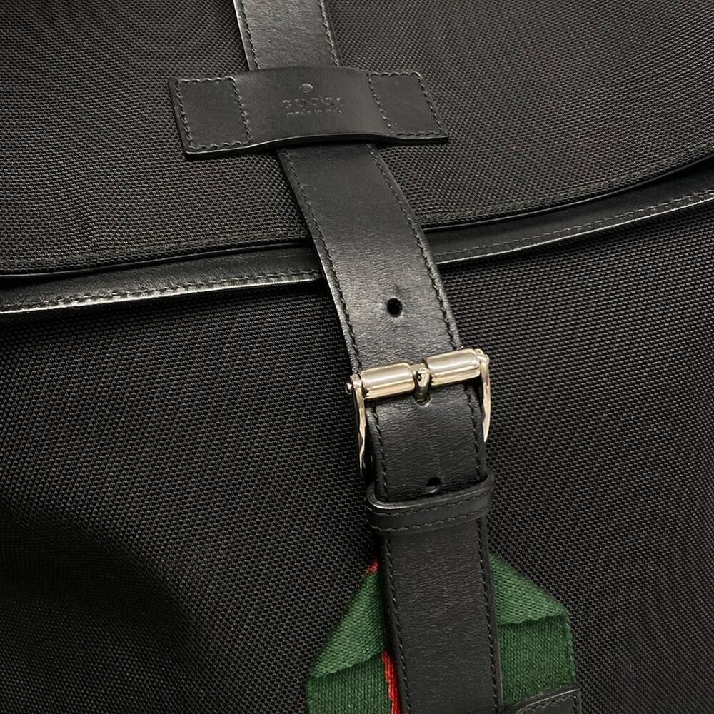 Gucci Backpack Backpack 337075 Black Red Green Techno Canvas - Picture 11 of 15